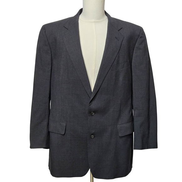 Brooks Brothers Blazer Mens 45 Long Gray Wool Brooksease Sport Coat Jacket USA - Picture 1 of 15